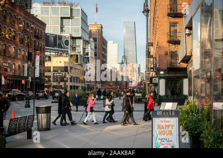 Aktivitäten im Meatpacking District in New York am Freitag, 15. November 2019. (© Richard B. Levine) Stockfoto