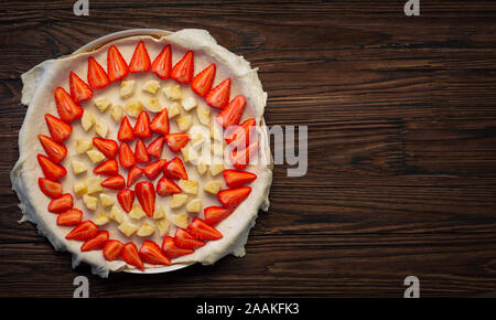 Erdbeer Rhabarber Torte, Platte pie, Cherry pie, London, Apple Pie Crust, Blueberry Pie Füllung, Juli 4. Stockfoto