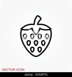 Obst Symbole, Vektor Symbol der Lebensmittel Zeichen Stock Vektor