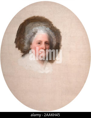 Unvollendete Porträt von Martha Washington von Gilbert Stuart, Öl auf Leinwand, 1796 Stockfoto
