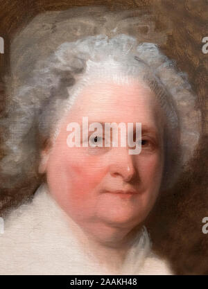 Unvollendete Porträt von Martha Washington von Gilbert Stuart, Öl auf Leinwand, 1796 Stockfoto