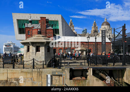 Der lotsendienst Bauen & Liverpool Museum, Canning Dock, Liverpool, England, Vereinigtes Königreich Stockfoto