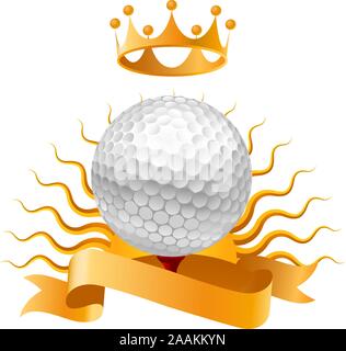 Golf Sieger Sun Ball Vector Illustration Stock Vektor