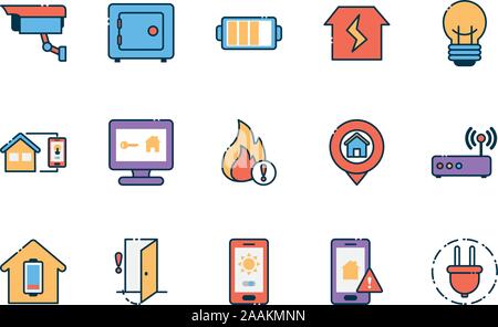 Smart Home Icon Set vektor design Stock Vektor