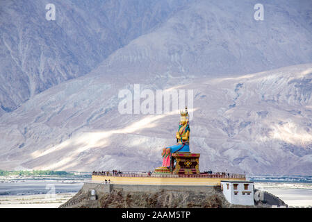 Diskit Kloster in Nubra Valley, Ladakh, Nordindien Stockfoto