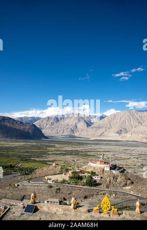 Diskit Kloster in Nubra Valley, Ladakh, Nordindien Stockfoto