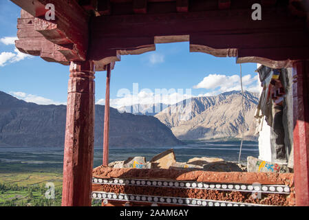 Diskit Kloster in Nubra Valley, Ladakh, Nordindien Stockfoto