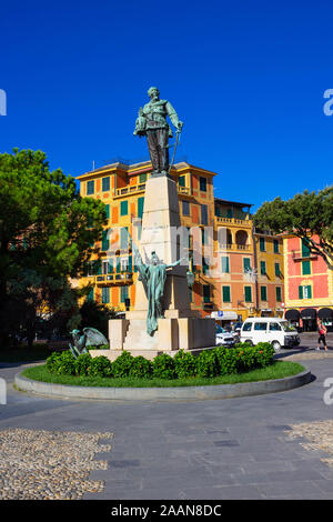 Santa Margherita Ligure, Italien - 13 September, 2019: Victor Emmanuel Denkmal II in Santa Margherita Ligure, Italien Stockfoto