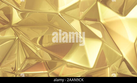 Luxus gold crystal Hintergrund. 3D Rendering 3d Illustration. Stockfoto