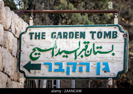 Das Gartengrab in der Altstadt von Jerusalem. Stockfoto