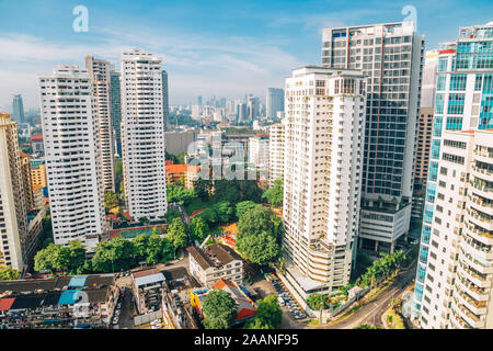 Bukit Bintang, modernen Gebäuden und Stadtbild in Kuala Lumpur, Malaysia Stockfoto