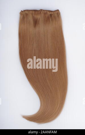Gerade virgin remy Echthaar Clip in Extensions Stockfoto