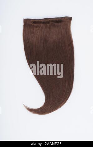 Gerade virgin remy Echthaar Clip in Extensions Stockfoto
