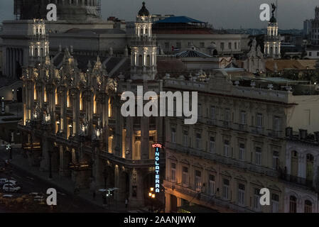 Gran Teatro de La Habana (großes Theater von Havanna), Heimstadion des kubanischen Nationalballetts und des Internationalen Ballettfestes von Havanna. Es war fou Stockfoto