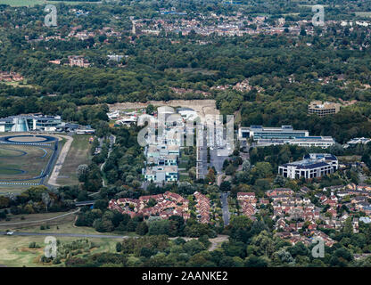 Brooklands Museum aus der Luft Stockfoto