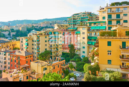 Die Wohngebäude in Genua, Genua, Italien Stockfoto