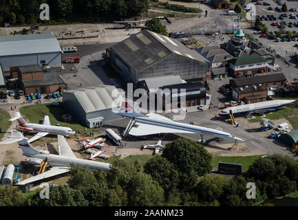 Brooklands Museum aus der Luft Stockfoto