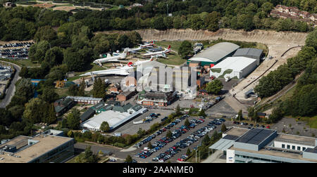 Brooklands Museum aus der Luft Stockfoto