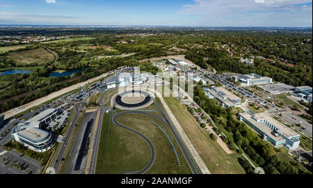 Brooklands Museum aus der Luft Stockfoto