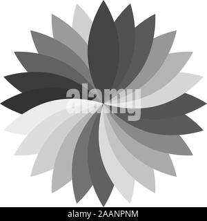 Blume Farbe Lotus Silhouette für Design Illustration. Stock Vektor