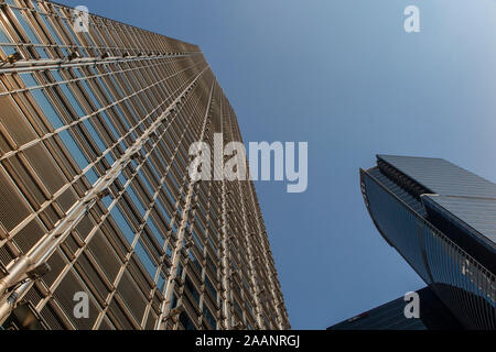 Zu zwei International Finance Centre, Hong Kong. 2 IFC Hochhaus. Architekten César Pelli, Central Hongkong Stockfoto