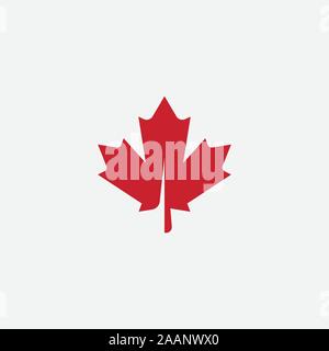 Maple Leaf logo Vorlage Vektor icon Abbildung, Maple Leaf Vektor-illustration, Kanadische vektor Symbol, Red Maple Leaf, Kanada Symbol, Rot kanadische Maple Leaf Stock Vektor