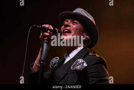 Den Wahlschalter an der O2 Academy in Bournemouth durchführen. Credit: Charlie Raven/Alamy Stockfoto
