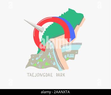 Taejongdae Park in Busan, Südkorea Stock Vektor