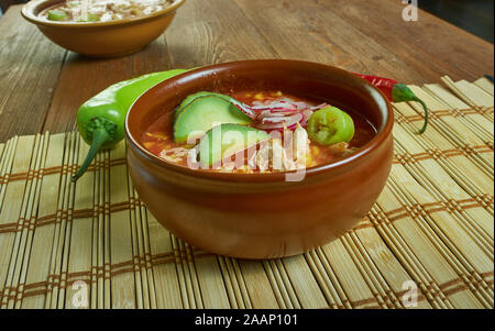 Taco Ranch Chicken Chili, mit nur 5 Zutaten in einen Bräter oder Instant pot Stockfoto