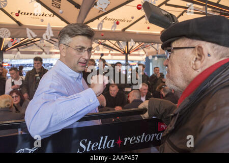 Der kroatische Premierminister Andrija Plenković Stockfoto