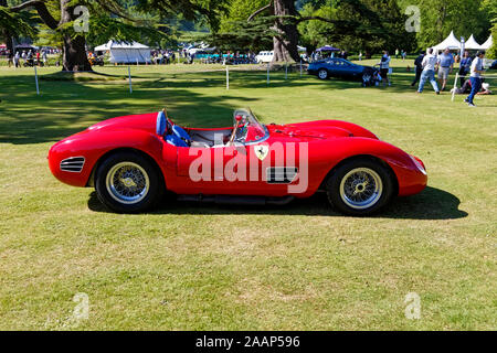 Salisbury, Wiltshire, UK - Juni 7, 2015: 1958 Ferrari Fantuzzi Spyder (196 S Dino Replica) auf der Wilton House, Klassik & Supercar Show 2015 Stockfoto