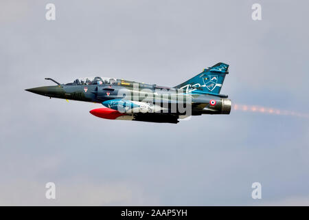 RAF Fairford, Gloucestershire, Großbritannien - Juli 16 2018: Eine französische Luftwaffe, Armee de l'air, Dassault Mirage 2000D Stockfoto