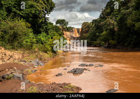 Äthiopien, Rift Valley, Gamo Gofo Omo, Arba Minch, Adjoura (Ajora) fällt auf Soke Fluss fließt in Richtung Omo Fluss Stockfoto