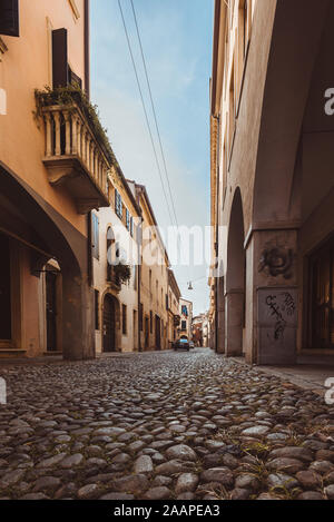 Old City Center street view in Padua, Italien Stockfoto