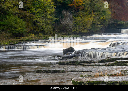 Aysgarth fällt während der frühen Herbst Stockfoto