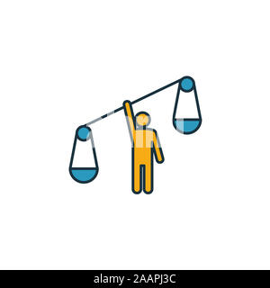 Grundsätze Symbol. Umrisse gefüllt kreative Anklicken von Business ethics Sammlung Icons. Premium Grundsätze Symbol für Ui, ux, Anwendungen, Software und Stockfoto