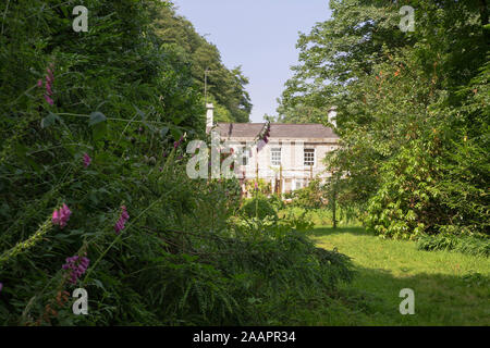 Wilden Garten des Waterwheel Inn in der Nähe von St. Austell, Cornwall, Großbritannien Stockfoto