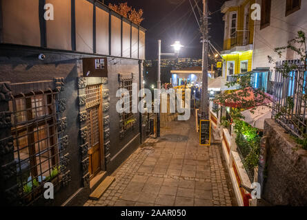 Cerro Concepcion, im historischen Stadtteil von der Hafenstadt Valparaiso, Chile. Stockfoto