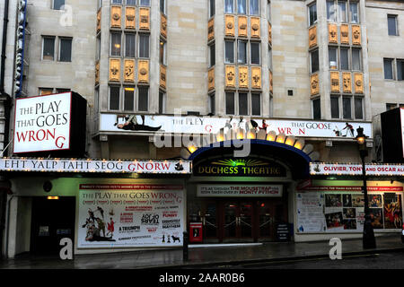 Äußere der Herzogin Theater, West End Theater, Catherine Street, Westminster London. Stockfoto