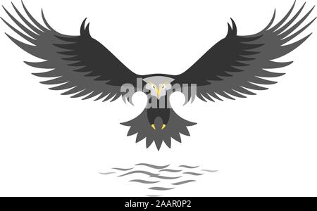 Moderne, einfache Eagle Logo Design Stock Vektor