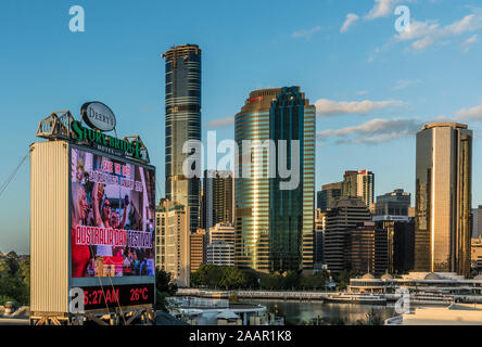 Blick auf den Central Business District von Brisbane, Queensland Stockfoto