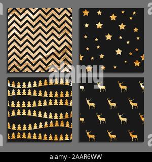 Abstrakte Winter, Weihnachten und Neujahr nahtlose Muster Hintergrund mit Glitzer Splash im modernen Stil. Vector Illustration Stock Vektor