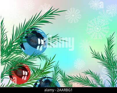Neues Jahr eingerichtet. 2020 für das neue Jahr. Abstrakte Zweige der Fichte für Feier Design. Xmas vector Hintergrund. Abstrakte Weihnachtsbaum. Frohe Stock Vektor
