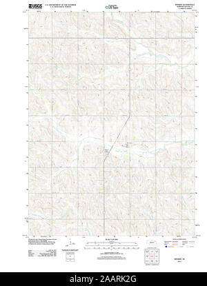 USGS TOPO Karte Nebraska NE Winside 20111027 TM Wiederherstellung Stockfoto