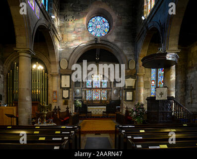 Das Innere von Berwick Pfarrkirche Stockfoto