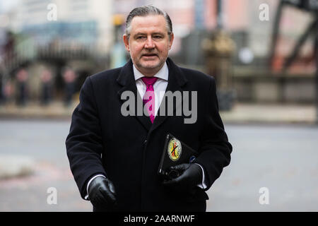 London, Großbritannien. 16. November 2019. Barry Gardiner, Schatten Staatssekretär für internationalen Handel und Shadow Minister für internationalen Klimaschutz, Stockfoto