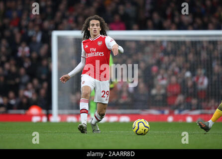 London, Großbritannien. 23 Nov, 2019. Matteo Guendouzi (A) im Arsenal v Southampton englische Premier League Match, das Emirates Stadium, London, Großbritannien, am 23. November 2019. ** Nur die redaktionelle Nutzung, eine Lizenz für die gewerbliche Nutzung erforderlich. Keine Verwendung in Wetten, Spiele oder einer einzelnen Verein/Liga/player Publikationen ** Quelle: Paul Marriott/Alamy leben Nachrichten Stockfoto