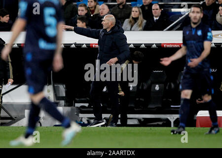 Madrid, Spanien. 23 Nov, 2019. Fußball der Liga Match 14 Real Madrid gegen Real Sociedad gehalten im Santiago Bernabeu in Madrid. Quelle: dpa Picture alliance/Alamy leben Nachrichten Stockfoto