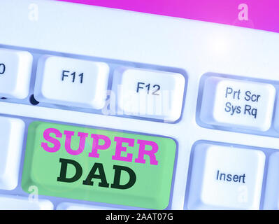 Text Zeichen angezeigt Super Papa. Business Foto text Kinder Idol und super hero eine Inspiration zu suchen Stockfoto