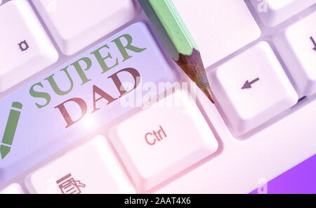 Text Zeichen angezeigt Super Papa. Business Foto präsentieren Kinder Idol und super hero eine Inspiration zu suchen Stockfoto